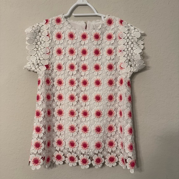 J. Crew Floral Crochet Top - Picture 3 of 5